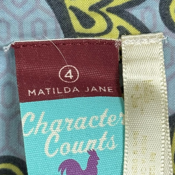 Matilda Jane Blue and Purple Casual Dress Girls Size 4 - Picture 3 of 6